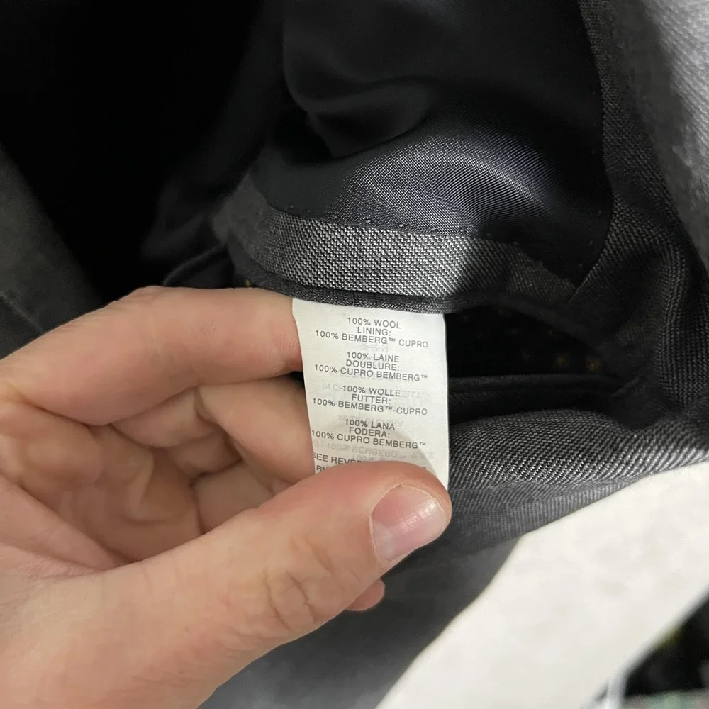 J.Crew Blazer Mens 40R‎ Gray Ludlow Tollegno Wool Coat Two Button Double Vent
